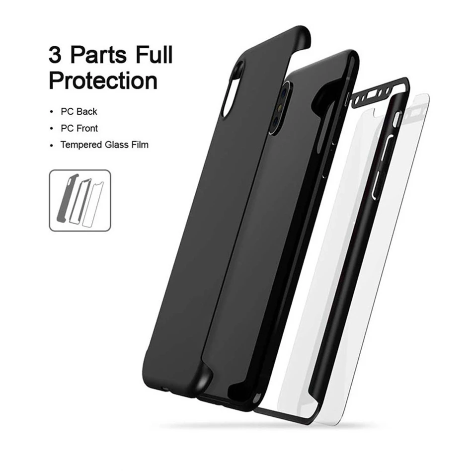 Чехлы CASEIER с полным покрытием 360 градусов для телефонов iPhone 6 6s 7 8 Plus защитным