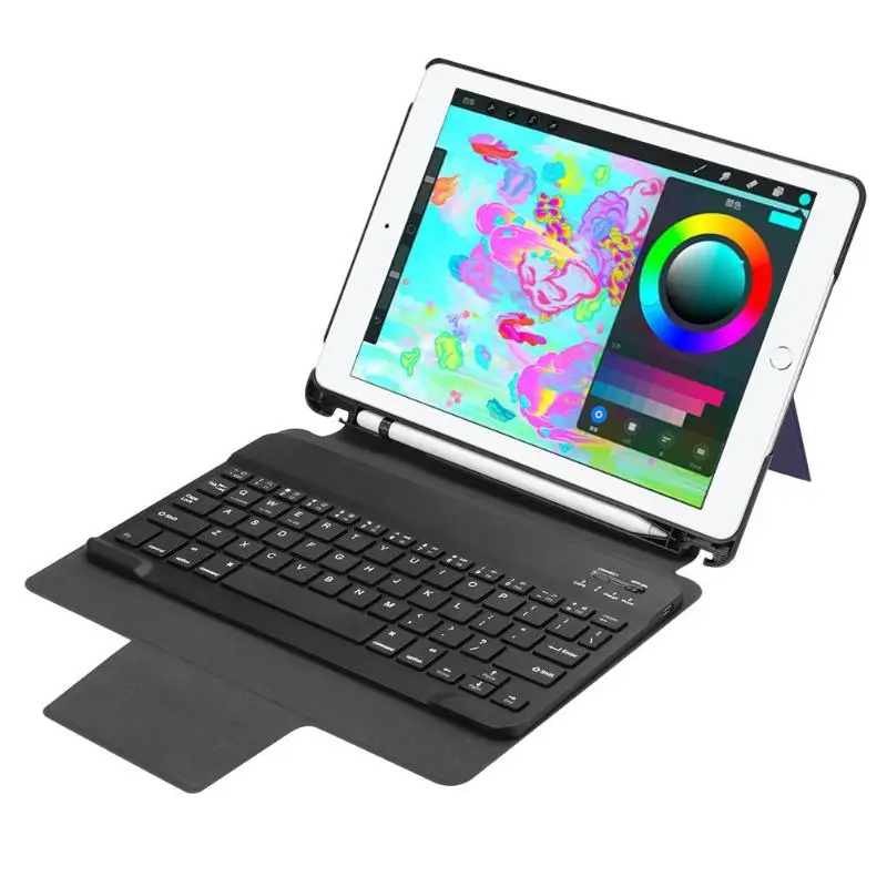 Split Design Bluetooth Keyboard Leather Case with Pen Slot for iPad 9.7 | Компьютеры и офис