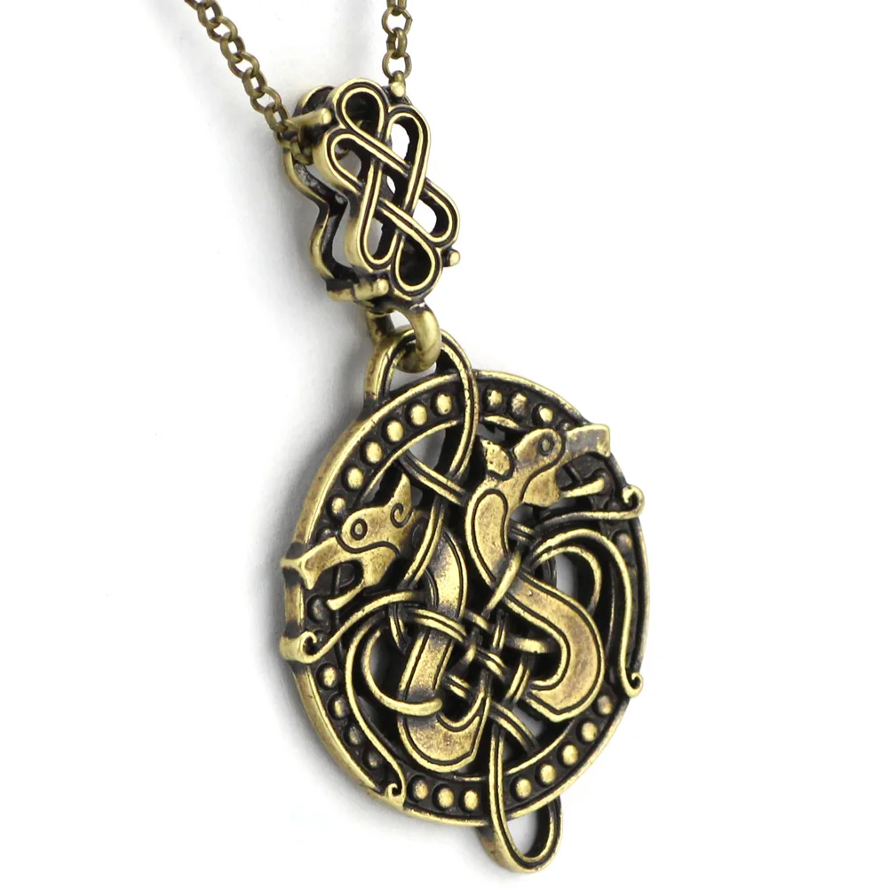 Vintage Nordic Viking Wolf Necklace Charm Jewelry Pendant For Men | Украшения и аксессуары