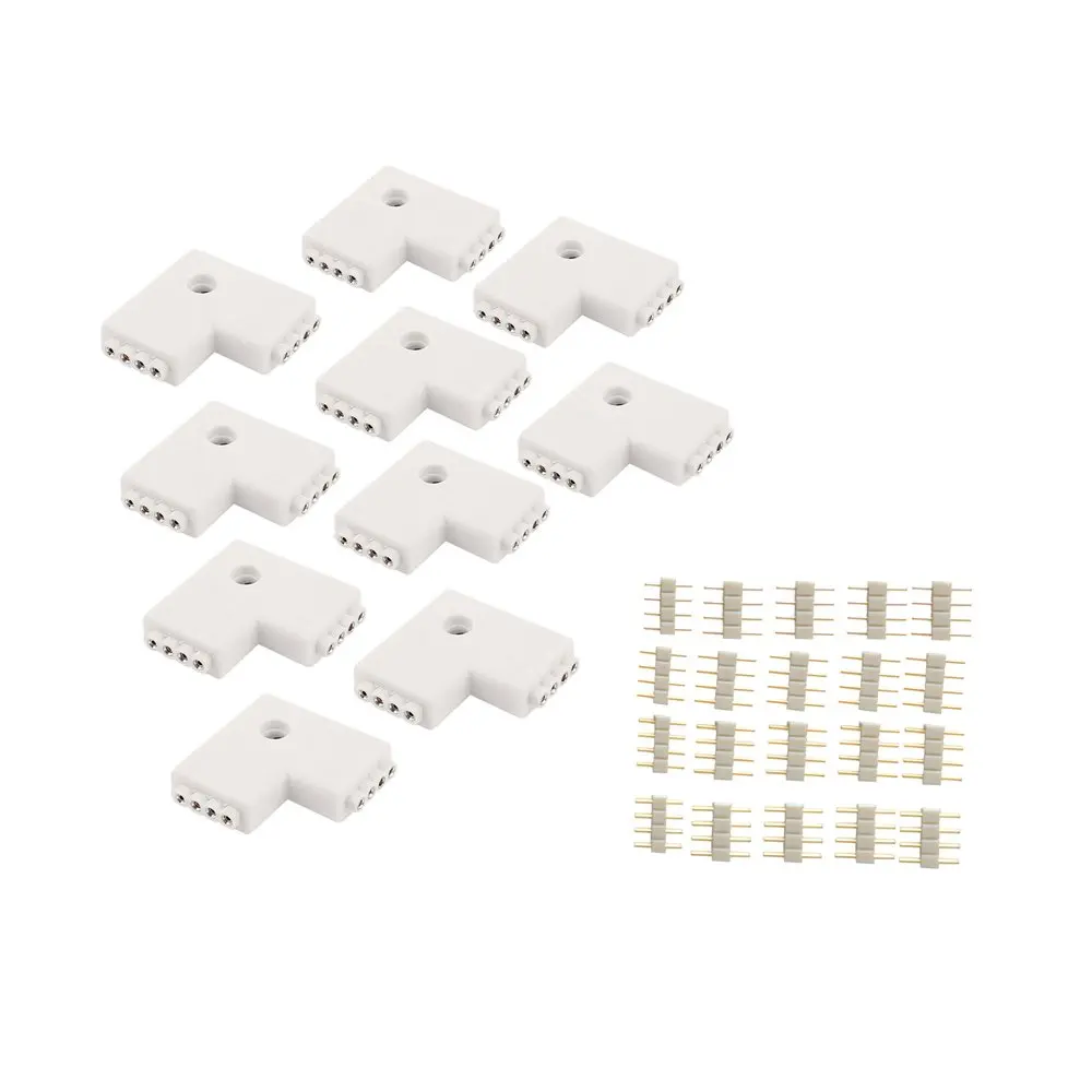 [Seven Neon] Бесплатная доставка пластиковый cnorner L T X shape 4PIN 10 мм FPC 5050 3528 RGB разъем