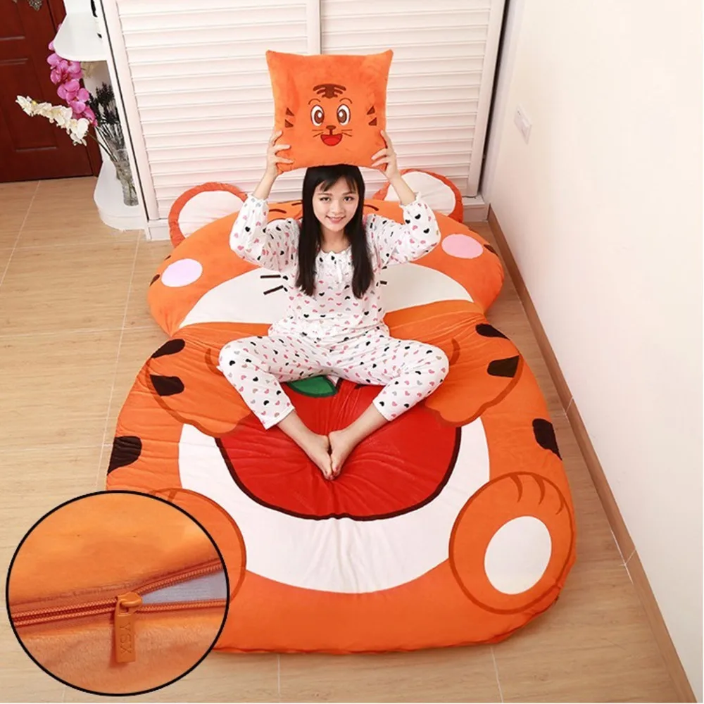 Мультфильм кровать прекрасный матрас татами Тоторо лист людей двойной человек