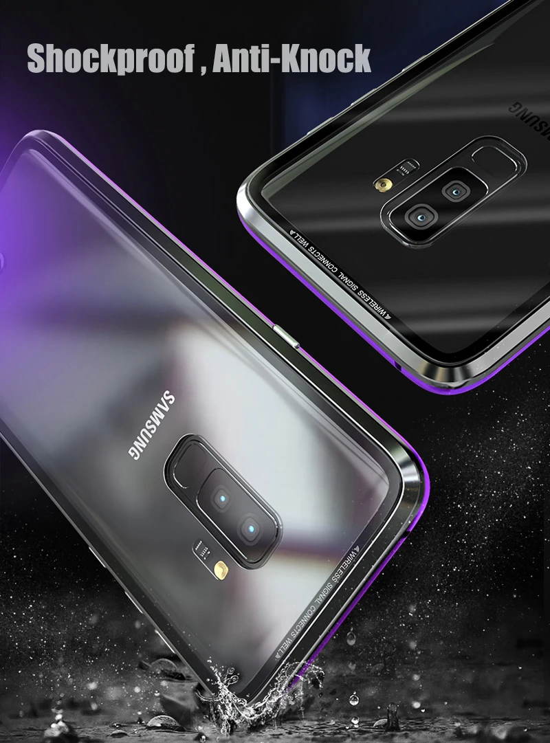 Магнитный поглощающий флип чехол для Samsung Galaxy S9 Plus S9Plus задняя крышка из