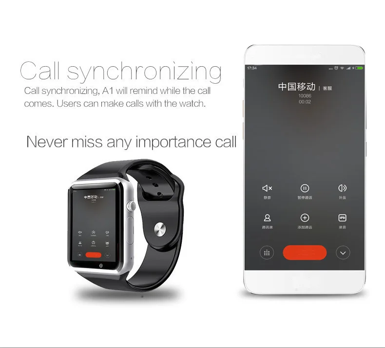 A1 Bluetooth Smart Watch Men Sport Wristwatch Support 2G SIM TF Card Camera Smartwatch For Android Phone PK GT08 DZ09 Q18 Y1 V8 |