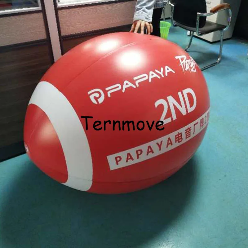Надувной пляжный мяч для регби Реплика гигантской рекламы американский футбол