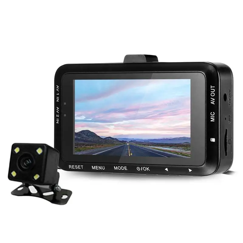 Видеорегистратор для мотоцикла Dashcam паровозик видеокамера с двойным объективом