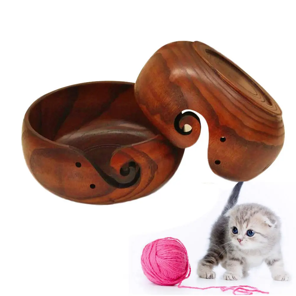 Высокое качество 2019 ручная деревянная пряжа чаша вязаная крючком Пряжа