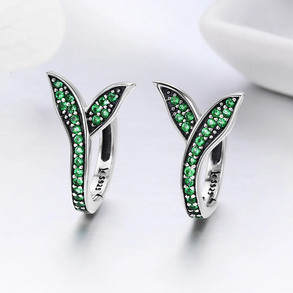 DALARAN 925 sterling silver eye-catching charm green grass cute wind campus light jewelry mature female earrings | Украшения и