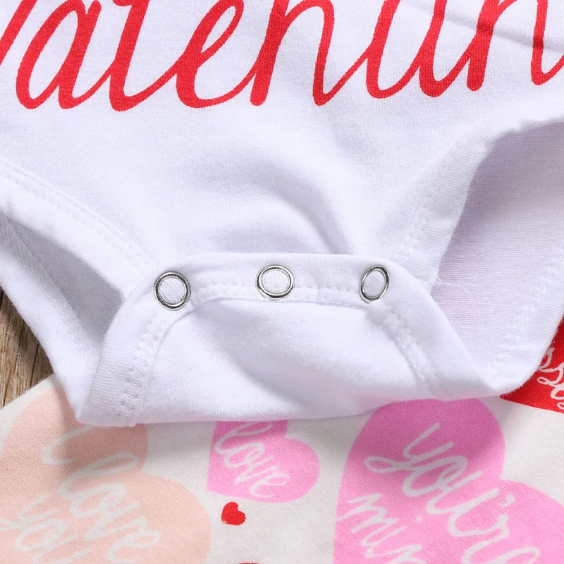 Pudcoco/Новый Модный комбинезон для новорожденных девочек с надписью Daddy is my Valentine