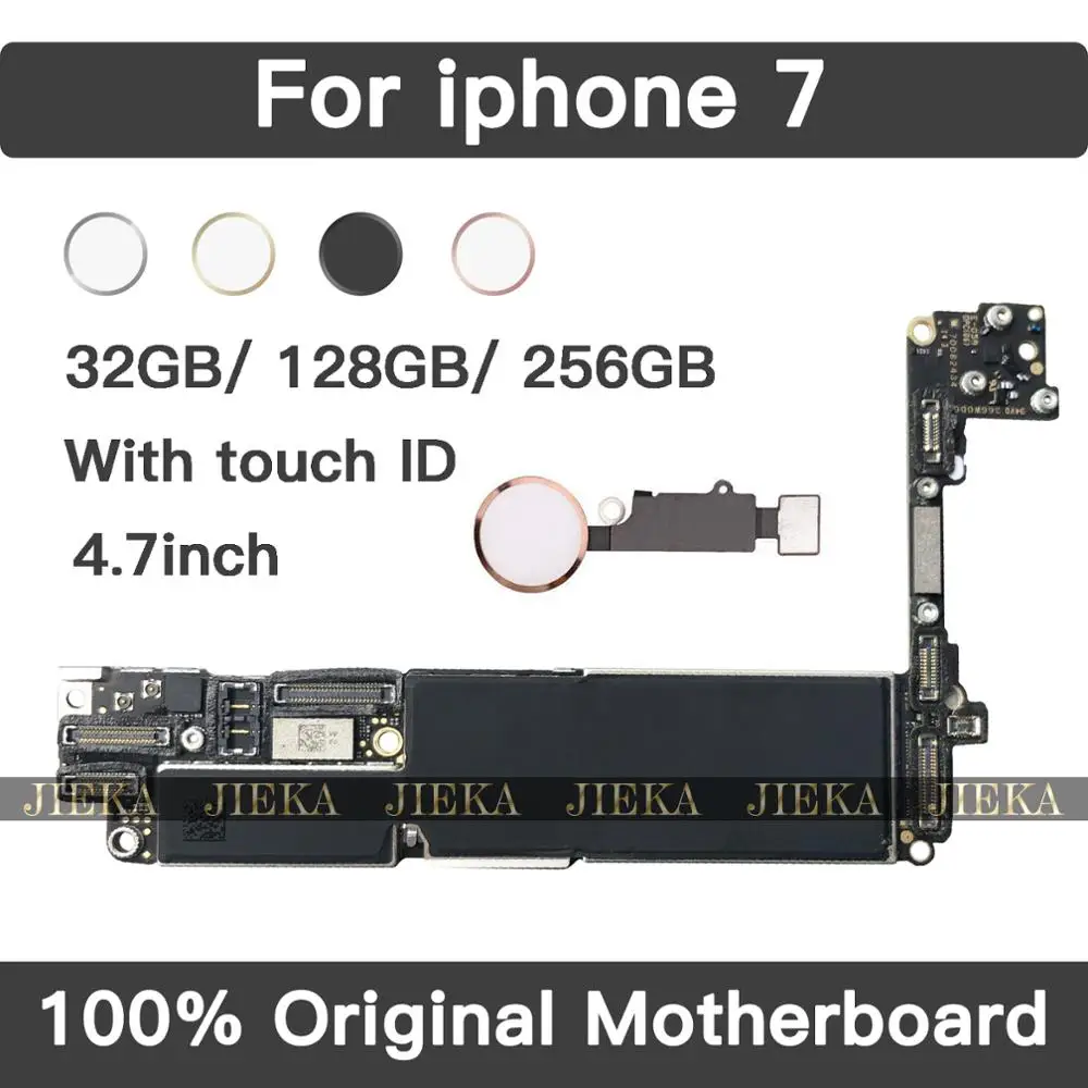 Для iPhone 7 Разблокировка материнской платы 4 дюйма с полными ЧИПАМИ Touch ID