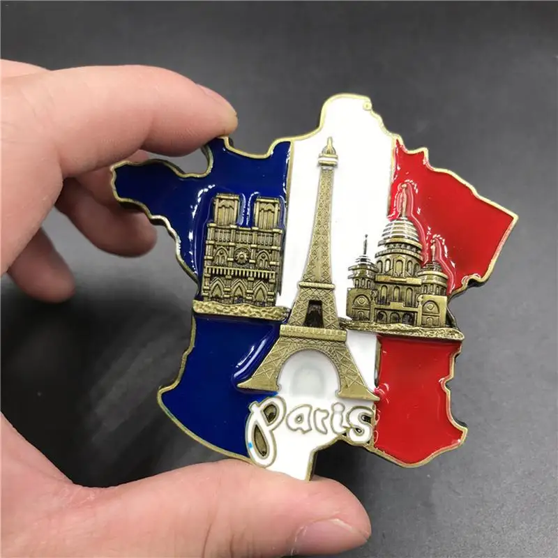 Инновационный 3D магнит на холодильник стикер Смола Франция карта для