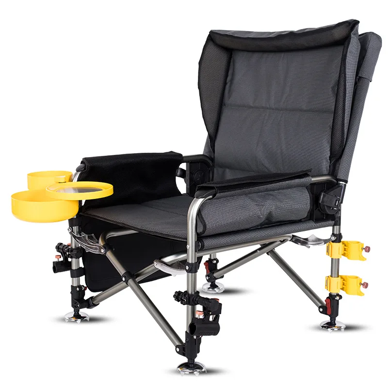 

Thickened aluminium alloy tube handiness Type Of Folding Fish Chair Multifunctional All Terrain Ground Chair Net weight 2.6 kg