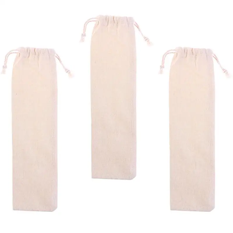 Durable Pouch Bag Drawstring Straw Carrying Straws Case for Cutlery Fork Spoon | Дом и сад