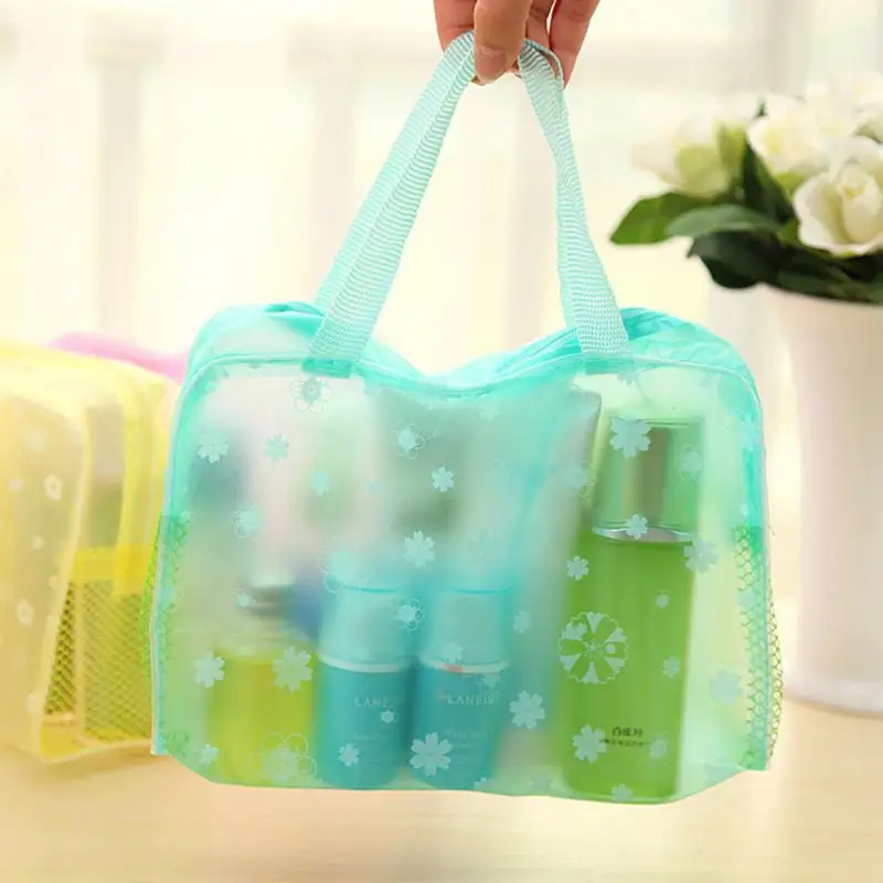 Прозрачная Водонепроницаемая косметичка с цветочным принтом дорожный