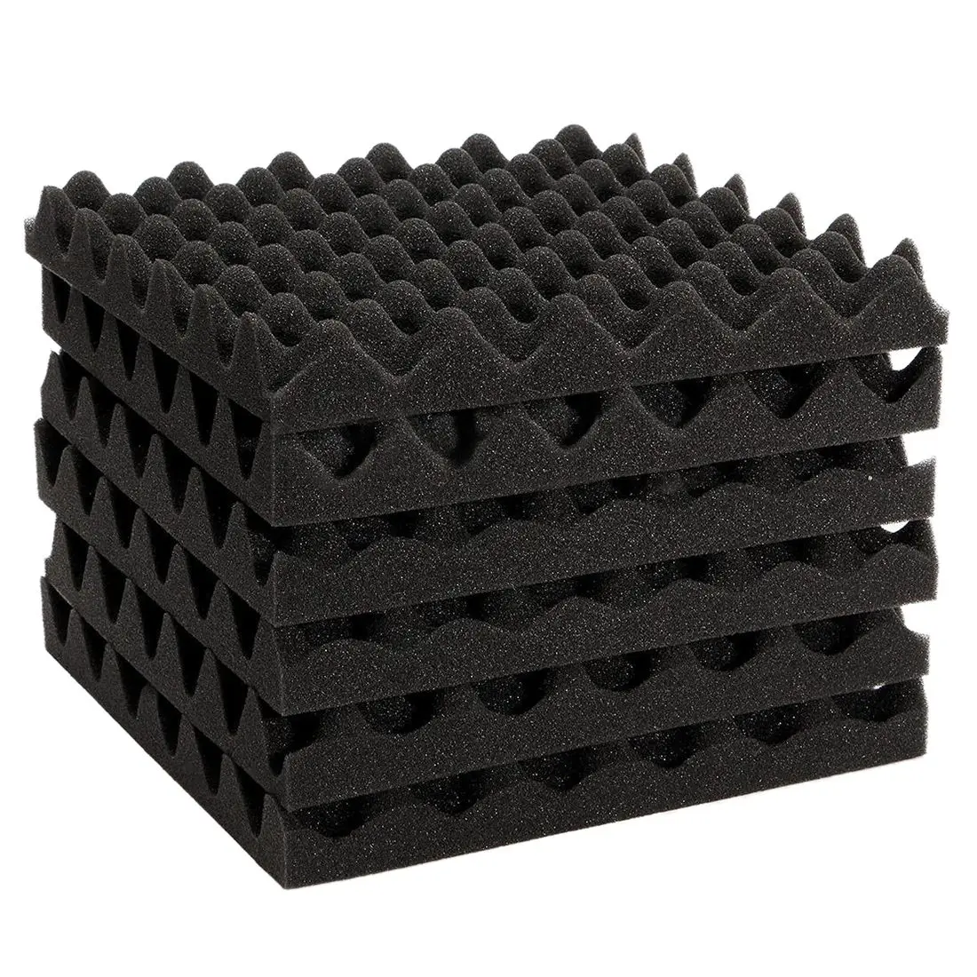 

6pcs Soundproofing Acoustic Foam Tiles Noise Sound-Absorbing 30X30X4CM