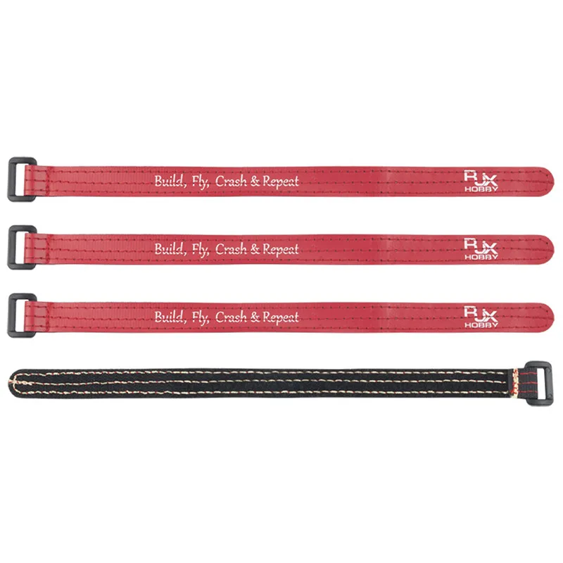 4 шт. RJX HOBBY 150-300 мм/150-400 мм Magic Tap батарейный ремешок черный красный цвет для RC FPV Racing