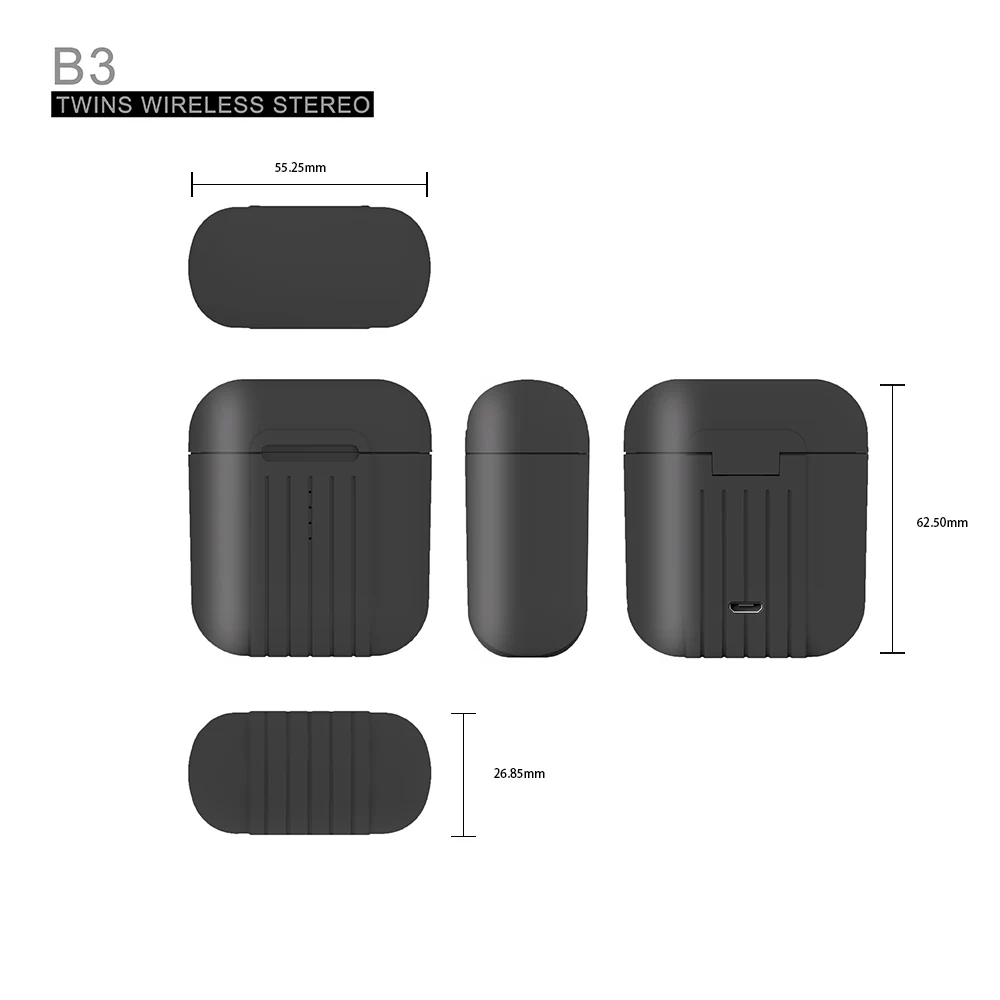 KISSCASE мини беспроводные Bluetooth наушники для iPhone 11 7 8 X XR 10 гарнитура стерео TWS B3