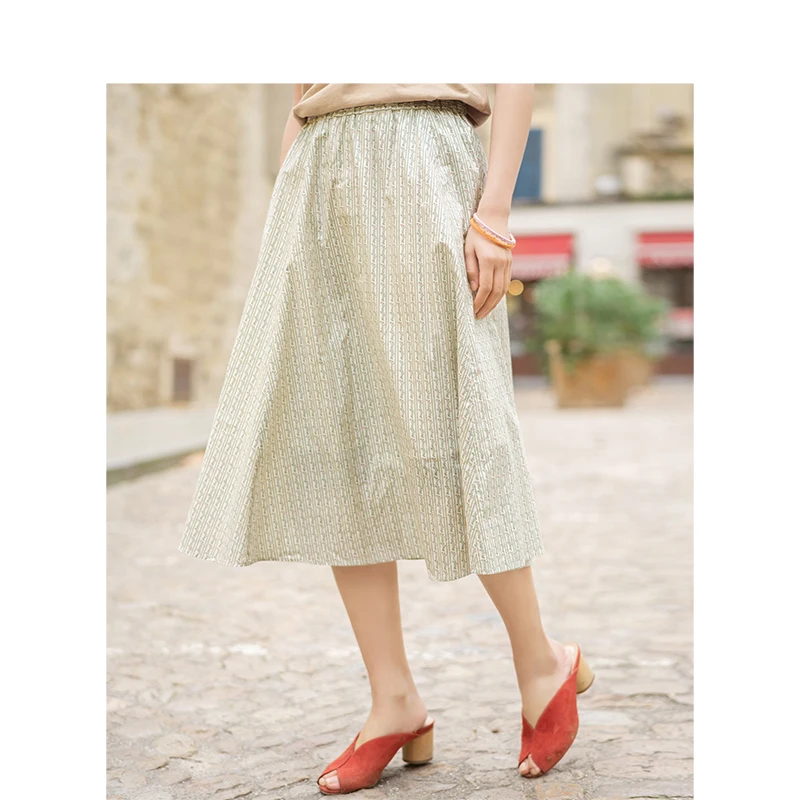 Летняя хлопковая мини-юбка INMAN с принтом | Женская одежда