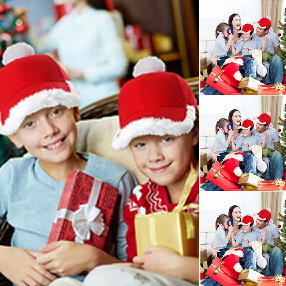Christmas Cap Thick Ultra Soft Plush Santa Claus Holiday Fancy Dress Hat |