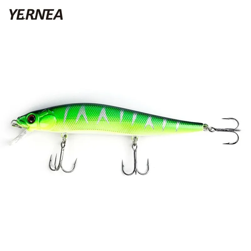 Yernea рыболовные приманки 5 цветов 1 шт 14 см 22 4 г Minnow воблеры 3D глаза искусственная