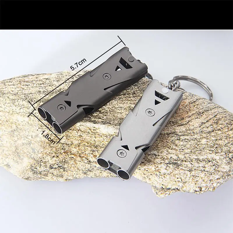 Mounchain 1 pc 150DB Stainless Steel Whistle with Key Chain Lifesaving Emergency SOS Encourage Outdoor Survival Tool | Спорт и