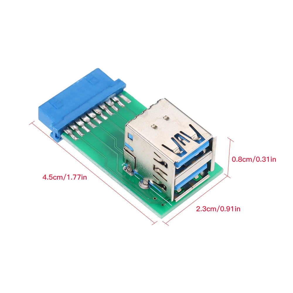 Двойной USB 3 0 A Тип мама к материнской плате 20 Pin Box Заголовок слот адаптер
