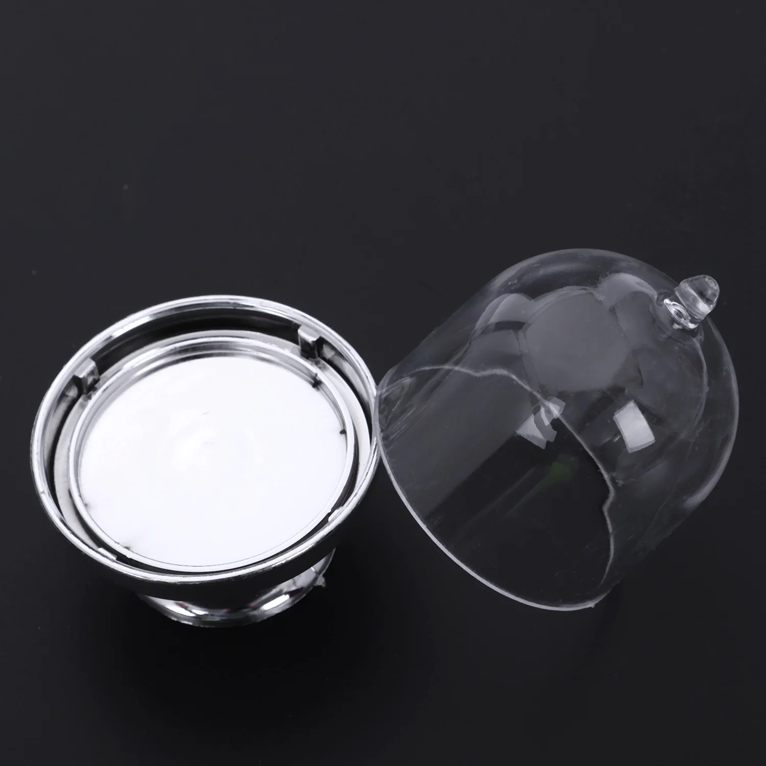 Пластиковая коробка для конфет прозрачная Серебристая мини-подставка тортов в