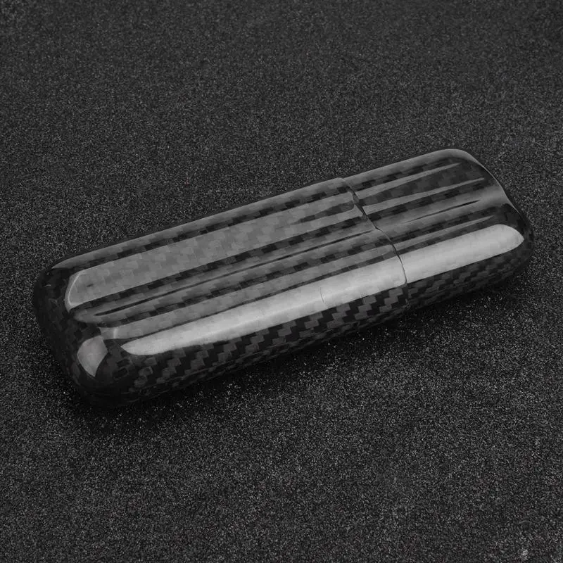 Держатель для сигар из углеродного волокна Чехол Humidors 2 трубка коробка Хранения