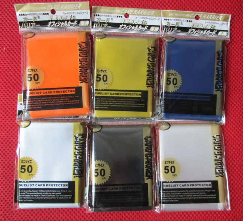

6 packs (300pcs) Yu Gi Oh cards game care rarrier anime Yu-Gi-Oh! sleeves solid color board game duelist card protector toy