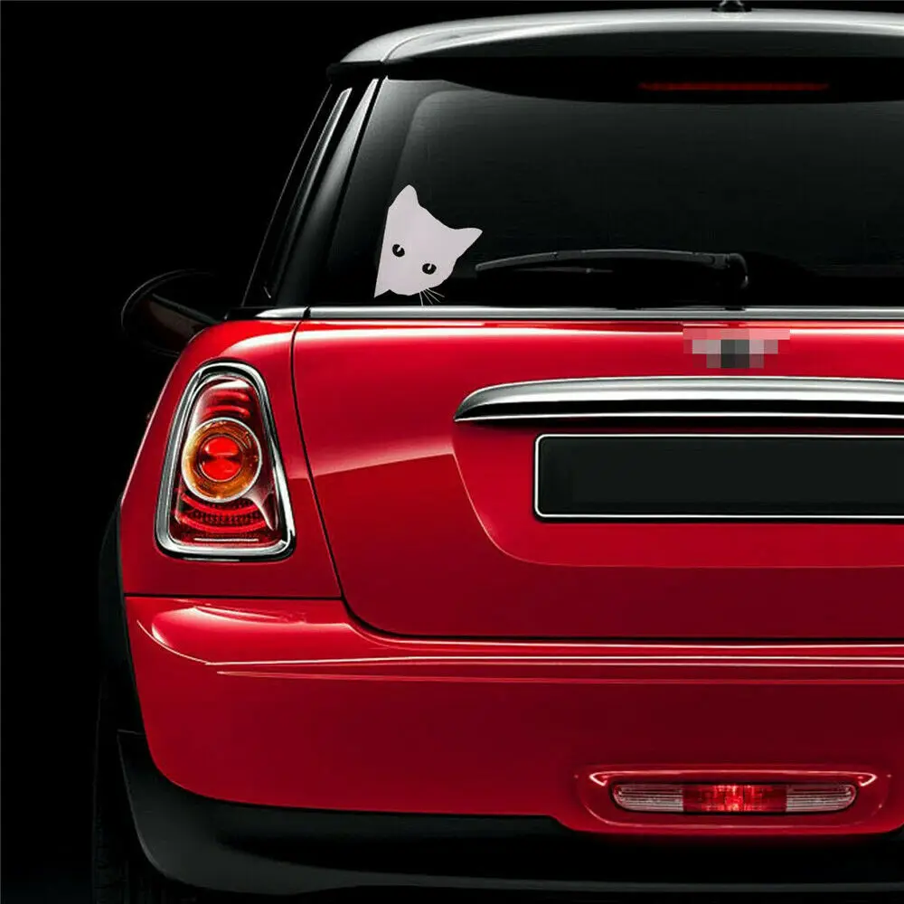 Наклейка на автомобильный бампер JDM с изображением кошачьего лица|Наклейки