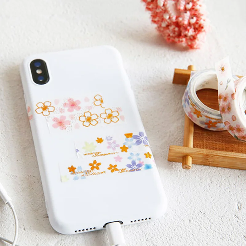 1 шт. прекрасный цветок васи клейкие ленты Комплект Kawaii фольга маскирования S для