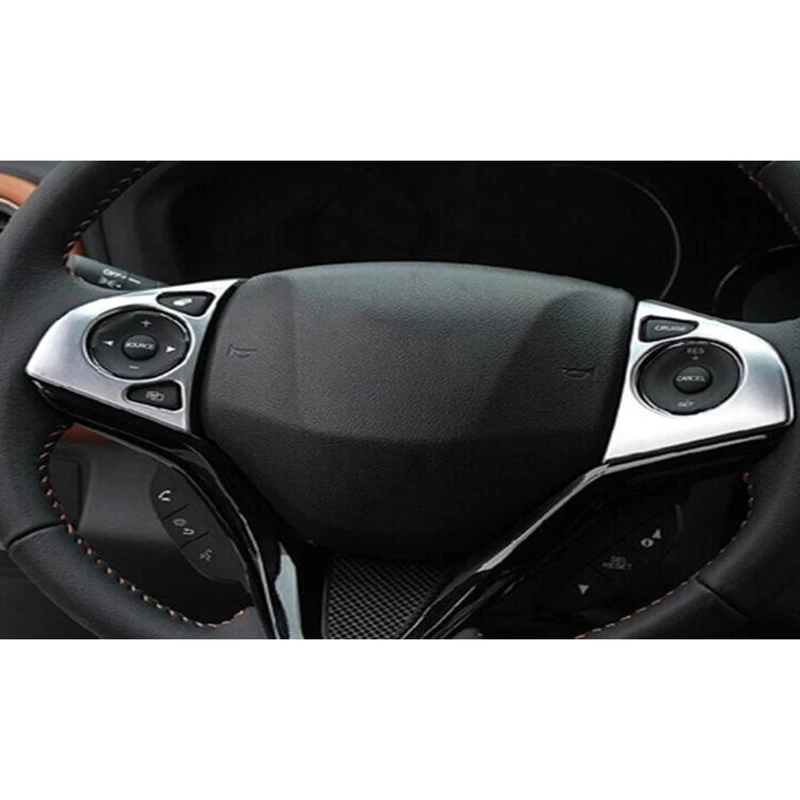 2 шт. Хромированные АБС для интерьера крышка рулевого колеса Накладка Honda HR V Vezel