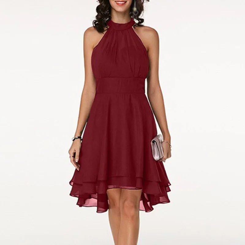 Женские платья размера плюс новинка 2019 модные шифоновые без рукавов | Женская