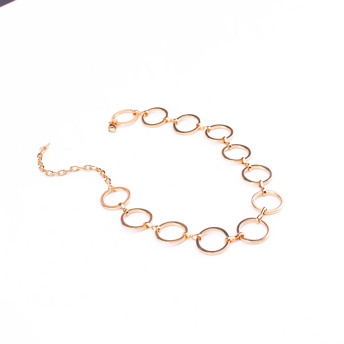 Золотое ожерелье KingDeng характерное огромное модное колье до ключиц с