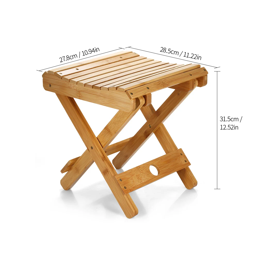 Портативный складной мини стул из натурального бамбука складное кресло складные