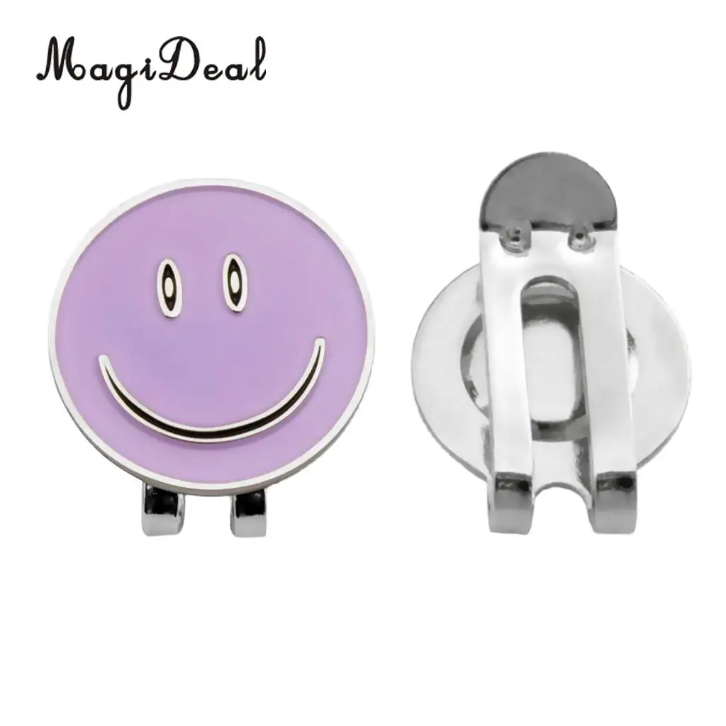 Professional Sturdy Smile Face Magnetic Cap Hat Visor Clip Golf Gift Purple Accessories | Спорт и развлечения