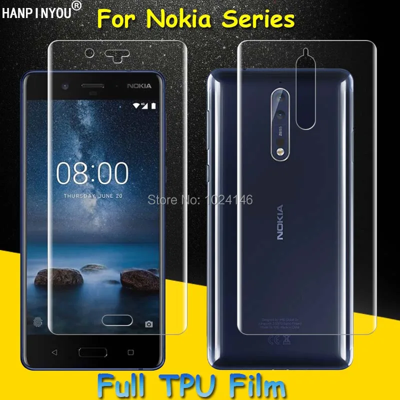Переднее/заднее полное покрытие мягкая защитная пленка из ТПУ для Nokia 3 5 6 7 8 Sirocco 1