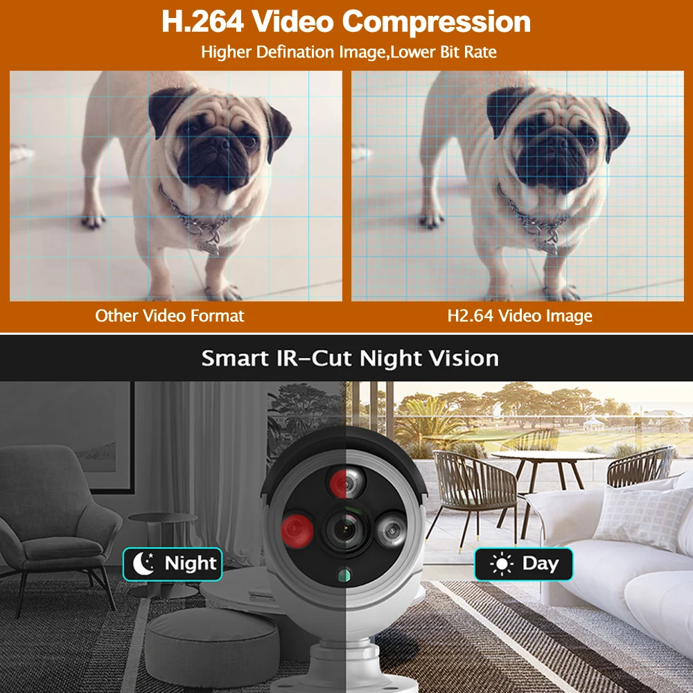Hiseeu HB612 1080P HD IP наружная камера 2 0 MP 3 6 мм ip с POE ИК фильтром Обнаружение движения