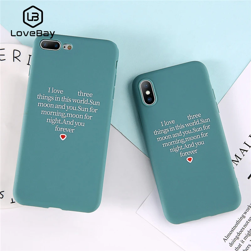 Lovebay прекрасный мультфильм письмо чехол для iPhone X 6 S 7 8 Plus XR XS MAX Модный мягкий