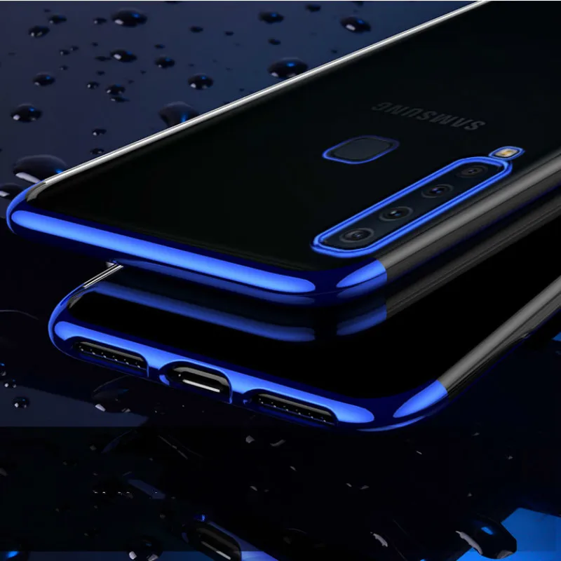Plating Soft Tpu Case For Samsung Galaxy A6 A8 Plus A5 A7 A9 2018 A10 A30 A50 M10 M20 Transparent Silicon Clear Cover Back |