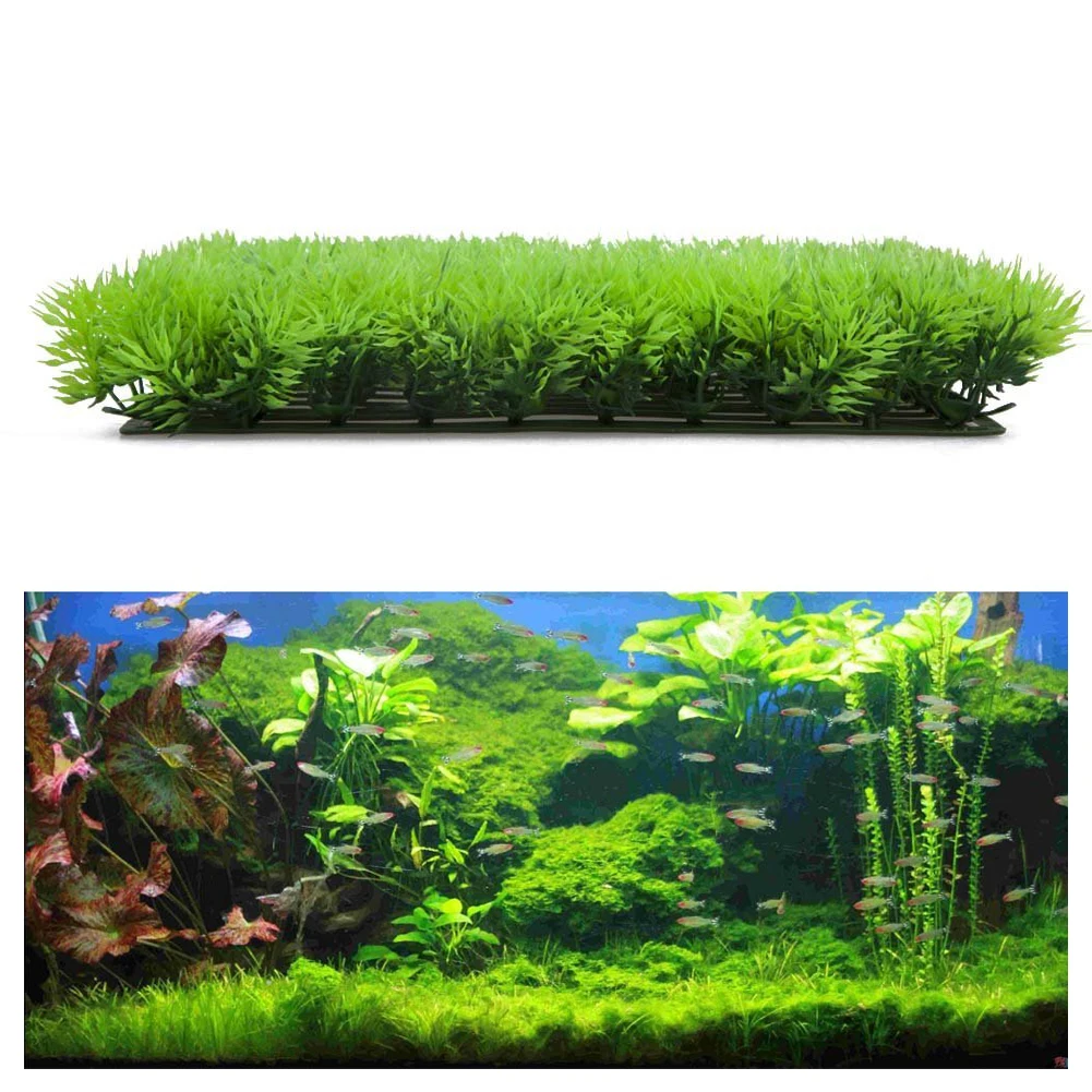 

Artificial Fake Water Aquatic Green Grass Plant Lawn Aquarium Landscape