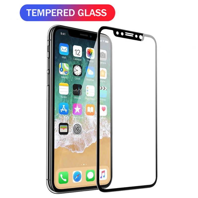 9 h полная защита пленка для Iphone X 8 6s плюс закаленное стекло чехол 6 S 7 I6 + I7 I8