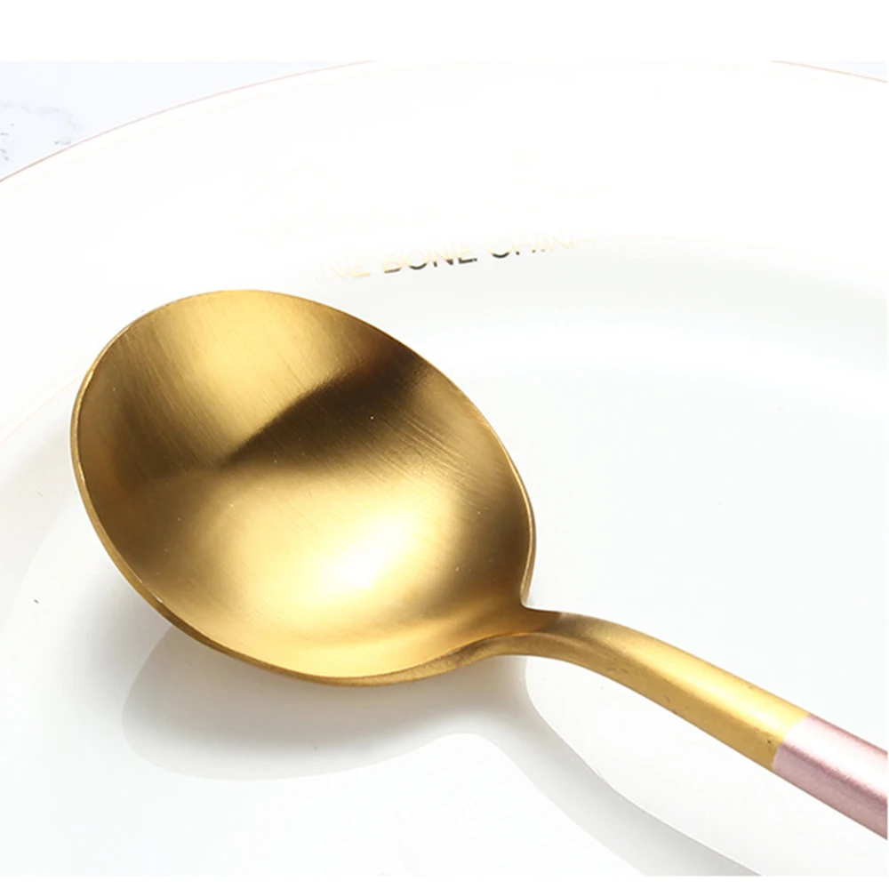 Rose Gold Tableware Set Stainless Steel Cutlery Western Food Luxury Fork Teaspoon Knife | Дом и сад
