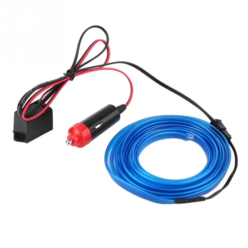 

Car Panel Neon Lamp Strip Blue Cold LED Light Interior Atmosphere Light Trim Universal Cold Light Strip Car Styling DC 12V