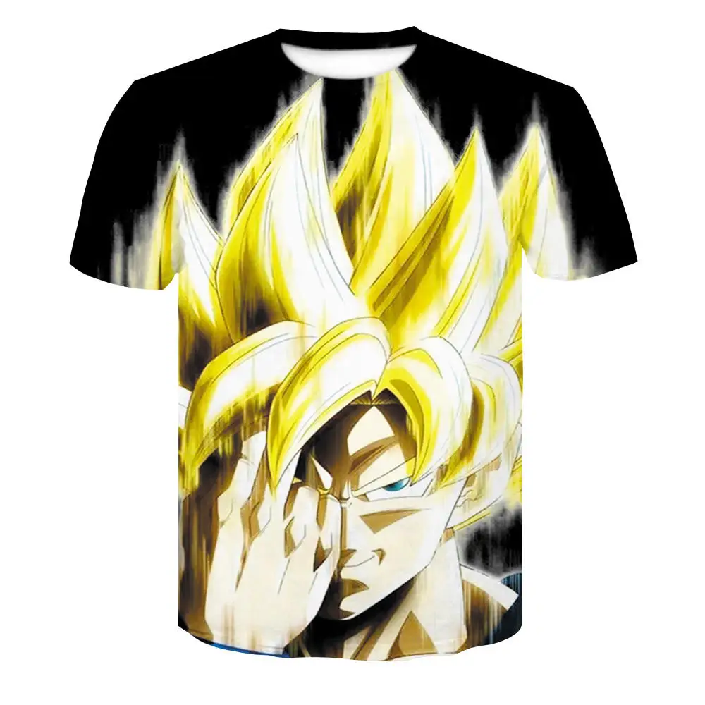 Футболка с 3D-принтом Dragon Ball Z Goku футболка короткими рукавами и круглым вырезом в