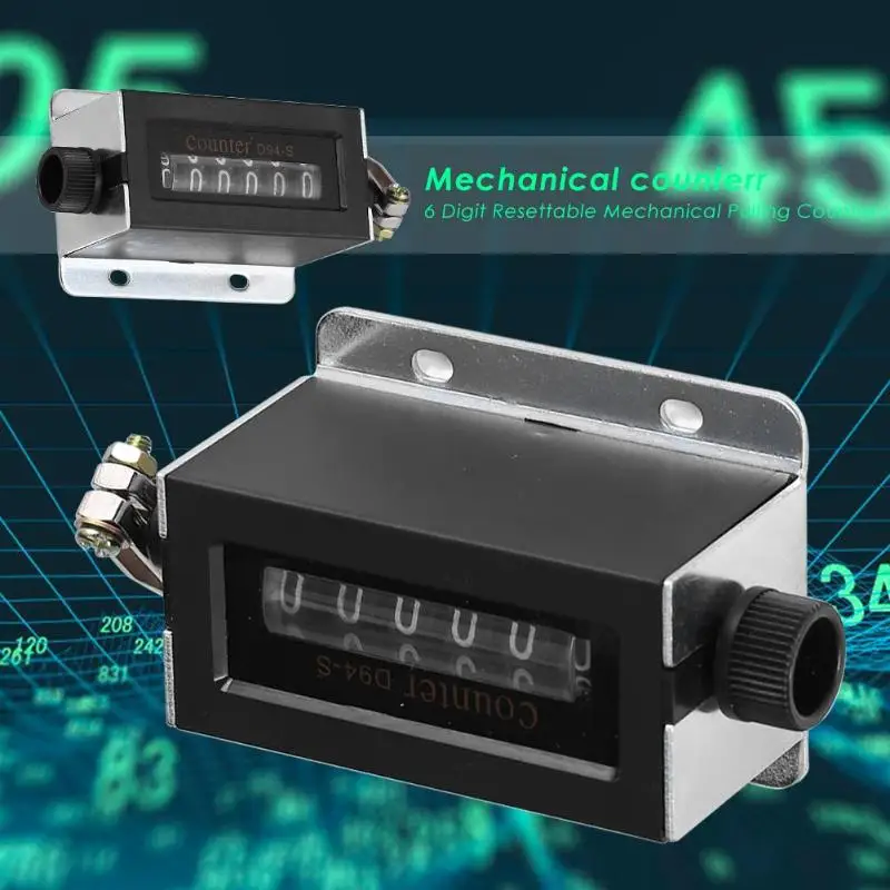 D94 S 6 цифр сбрасываемый механического вытягивания счетчик цифровой прокатки