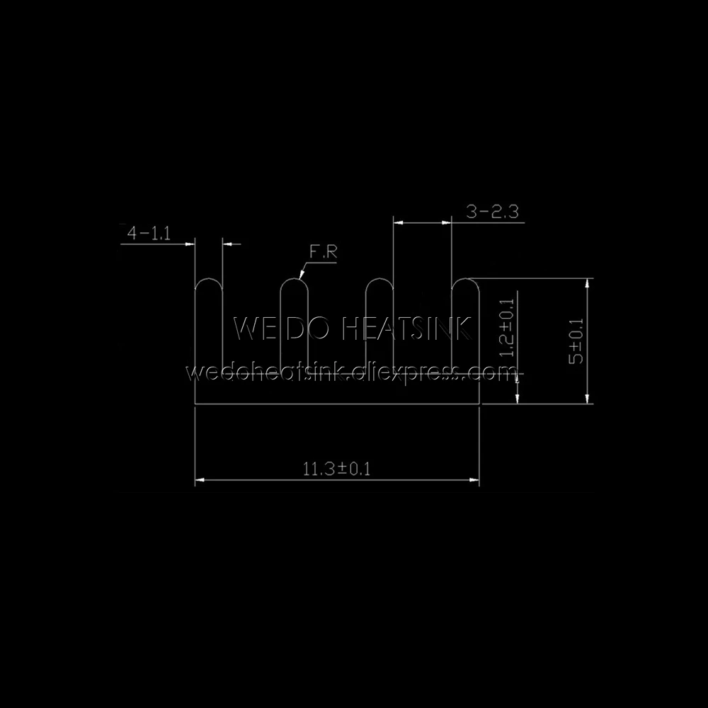 WE DO HEATSINK 50pcs 11x11x5mm Extruded Radiators Extrusion Aluminium Heatsink Cooler For IC DC Converter Fans &amp Cooling | Компьютеры и