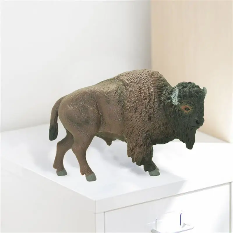 Американская имитация моделей животных Bison фигурки экшн игрушек Коллекция