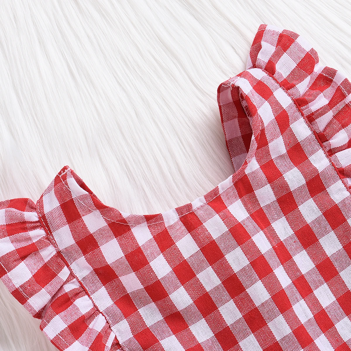 Новинка лета 2019 комбинезон для новорожденных девочек повседневный в клетку без