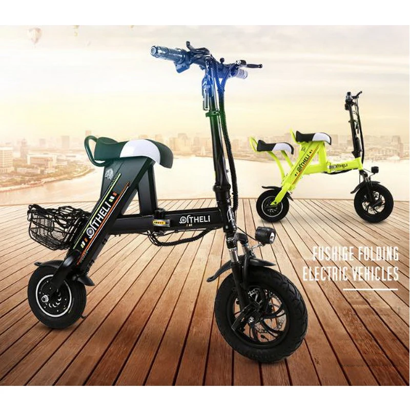 

Venividivici Super light Mini-electric bike with Basket folding female small electric car lithium battery adult scooter