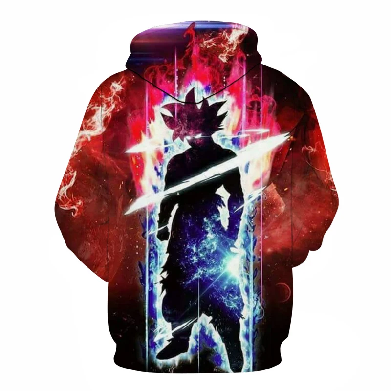 2018 New Arrival Male Hoodie Hot Sale Dragon Ball Series 3d Print Men Sweatshirts Hip Hop Wears With Hat harajuku streetwear | Мужская